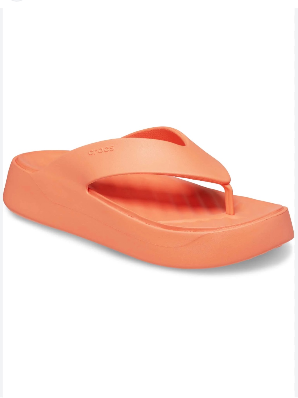 Crocs Getaway Platform Sandal In Coral Orange